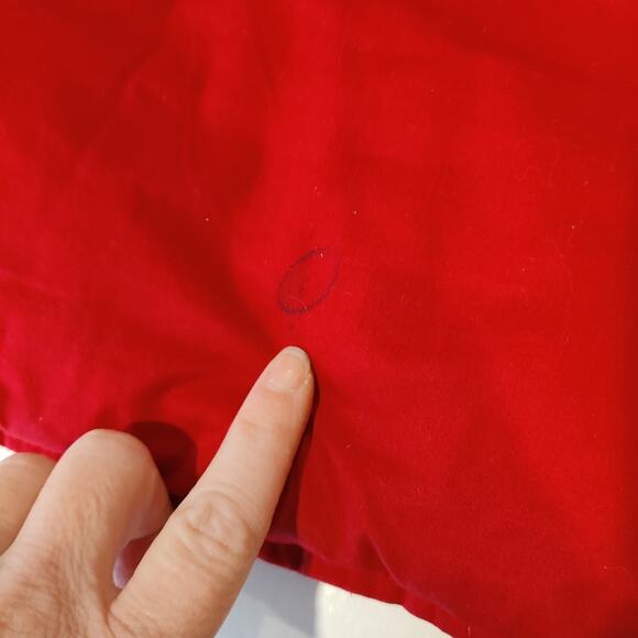 GAP Reversible Red Faux Fur Lined Zip Up Vest Size Small - Picture 9 of 9